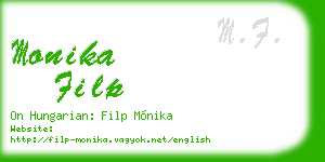 monika filp business card