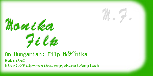 monika filp business card